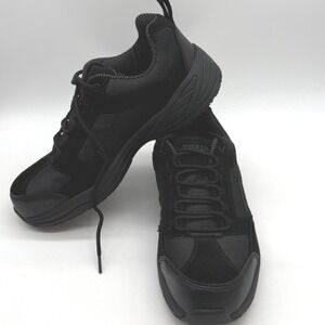 Brahma Men's 10 Black Steel Toe Work Shoes Slip Oil Resistant